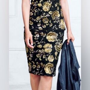 Garnet Hill Sequins Pencil Skirt Sz 00